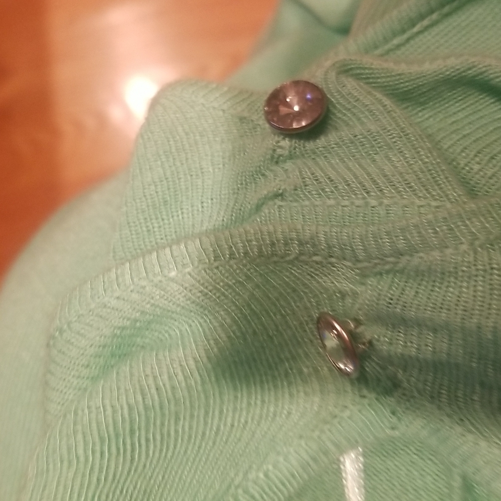 INC INTERNATIONAL CONCEPTS GREEN DIP DYE OPEN DOLMAN SLEEVES TOP. - Picture 10 of 10